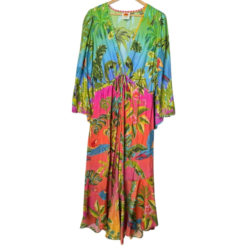 Farm Rio Ombre Forest Ruffle Tunic Dress - Picture 2 of 8